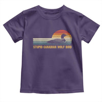 Stupid Canadian Wolf Bird Toddler T Shirt Retro LGBT Hockey Fan - Wonder Print Shop
