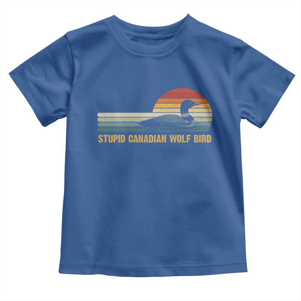 Stupid Canadian Wolf Bird Toddler T Shirt Retro LGBT Hockey Fan - Wonder Print Shop