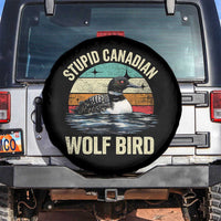 Stupid Canadian Wolf Bird Spare Tire Cover Funny Retro LGBT Romance Hockey Fan - Wonder Print Shop