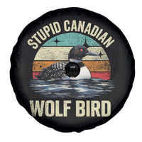 Stupid Canadian Wolf Bird Spare Tire Cover Funny Retro LGBT Romance Hockey Fan - Wonder Print Shop