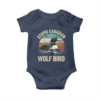 Stupid Canadian Wolf Bird Baby Onesie Funny Retro LGBT Romance Hockey Fan - Wonder Print Shop