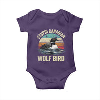 Stupid Canadian Wolf Bird Baby Onesie Funny Retro LGBT Romance Hockey Fan - Wonder Print Shop
