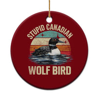 Stupid Canadian Wolf Bird Ceramic Ornament Funny Retro LGBT Romance Hockey Fan - Wonder Print Shop