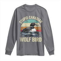Stupid Canadian Wolf Bird Long Sleeve Shirt Funny Retro LGBT Romance Hockey Fan - Wonder Print Shop