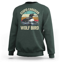 Stupid Canadian Wolf Bird Sweatshirt Funny Retro LGBT Romance Hockey Fan - Wonder Print Shop