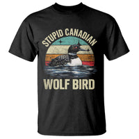 Stupid Canadian Wolf Bird T Shirt Funny Retro LGBT Romance Hockey Fan - Wonder Print Shop