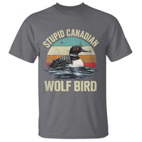 Stupid Canadian Wolf Bird T Shirt Funny Retro LGBT Romance Hockey Fan - Wonder Print Shop