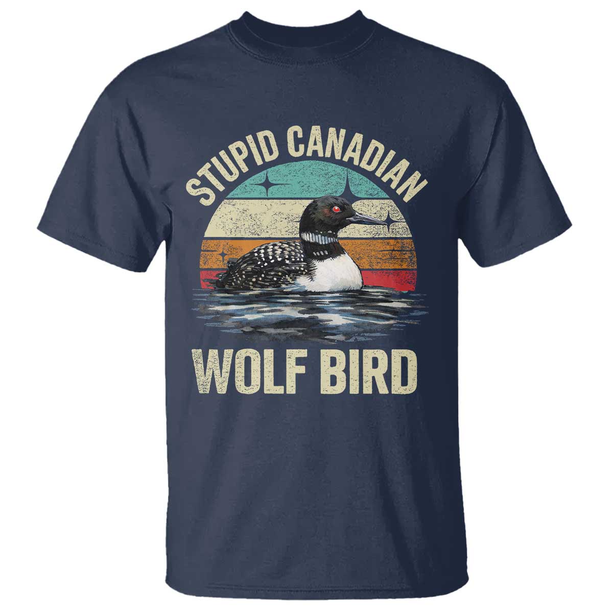 Stupid Canadian Wolf Bird T Shirt Funny Retro LGBT Romance Hockey Fan - Wonder Print Shop