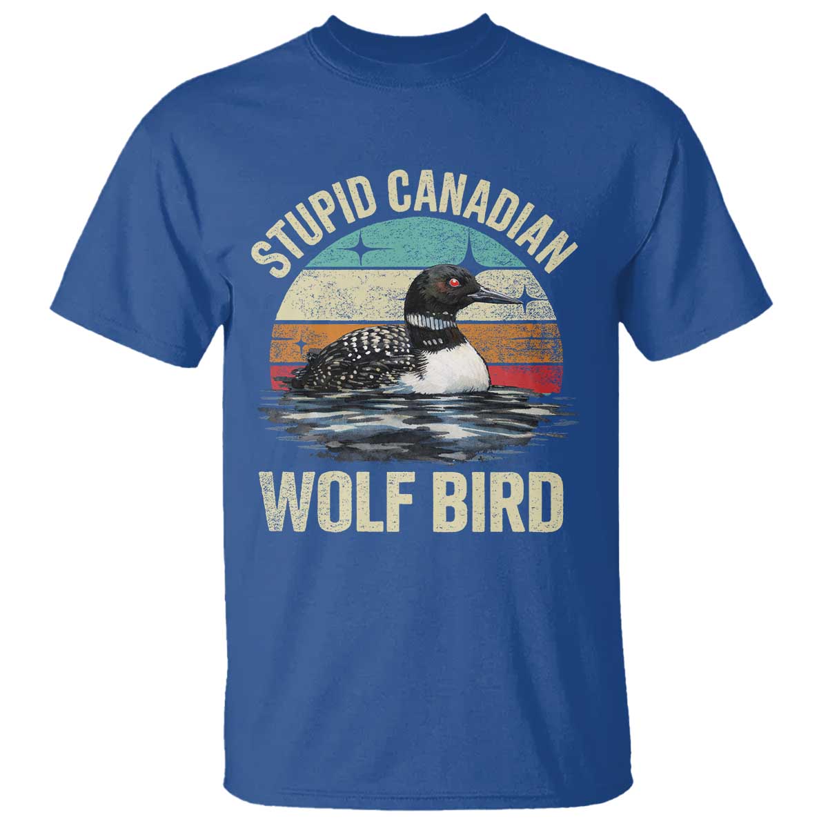 Stupid Canadian Wolf Bird T Shirt Funny Retro LGBT Romance Hockey Fan - Wonder Print Shop