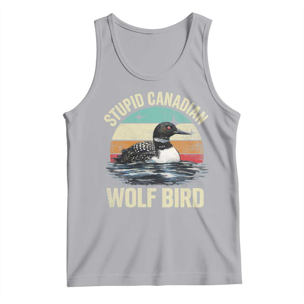 Stupid Canadian Wolf Bird Tank Top Funny Retro LGBT Romance Hockey Fan - Wonder Print Shop