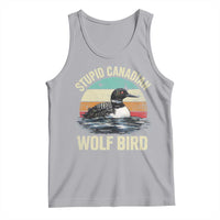 Stupid Canadian Wolf Bird Tank Top Funny Retro LGBT Romance Hockey Fan - Wonder Print Shop