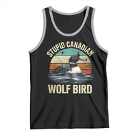 Stupid Canadian Wolf Bird Tank Top Funny Retro LGBT Romance Hockey Fan - Wonder Print Shop