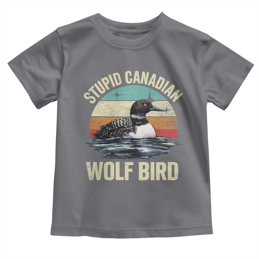 Stupid Canadian Wolf Bird Toddler T Shirt Funny Retro LGBT Romance Hockey Fan - Wonder Print Shop