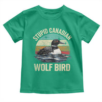 Stupid Canadian Wolf Bird Toddler T Shirt Funny Retro LGBT Romance Hockey Fan - Wonder Print Shop