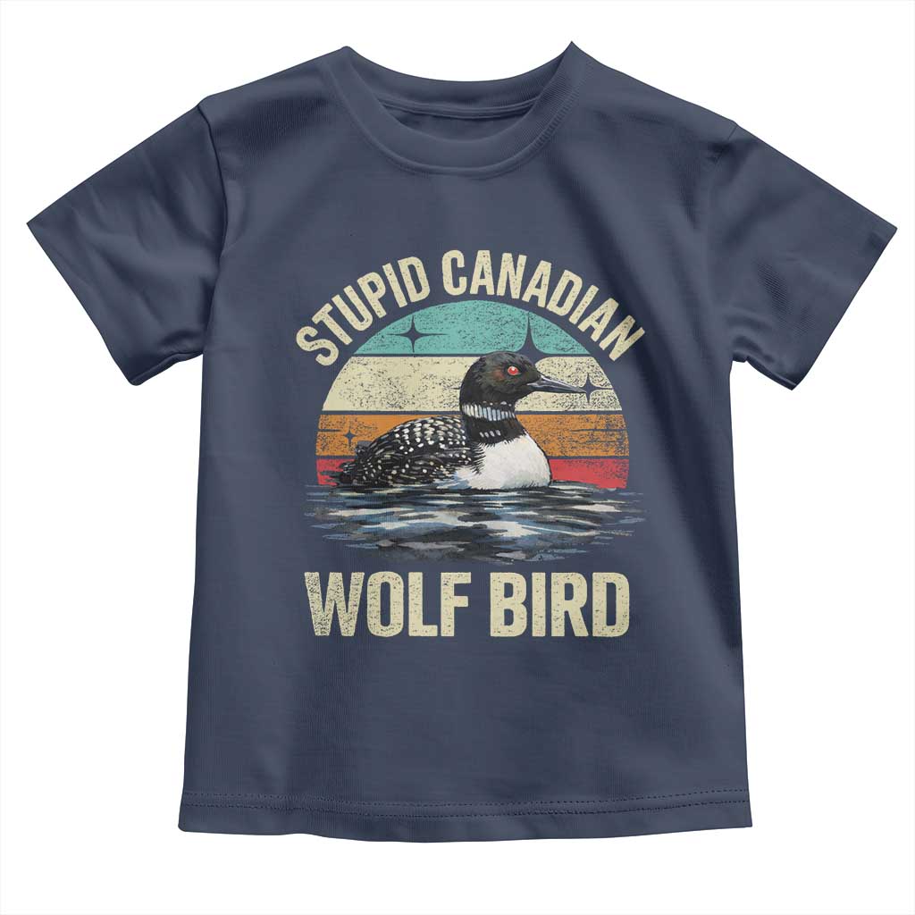 Stupid Canadian Wolf Bird Toddler T Shirt Funny Retro LGBT Romance Hockey Fan - Wonder Print Shop
