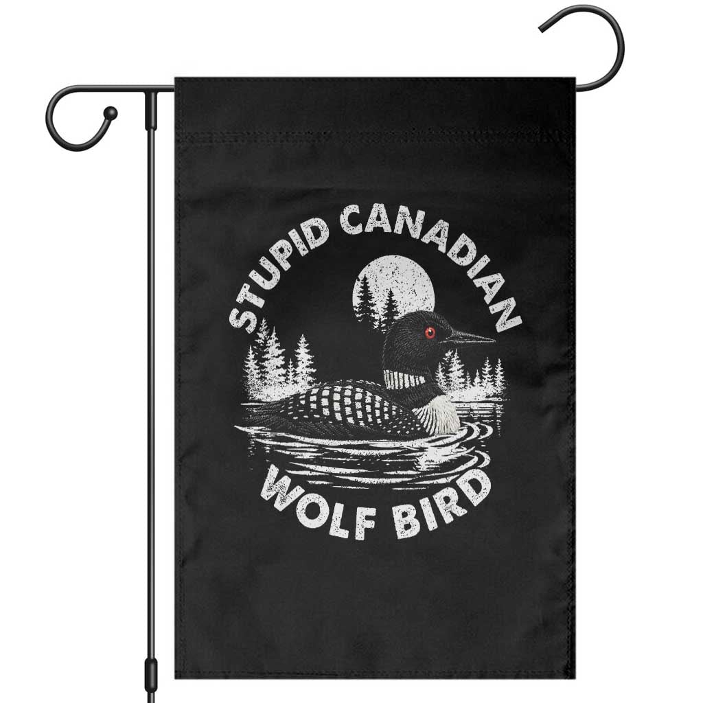 Stupid Canadian Wolf Bird Garden Flag Sarcastic LGBT Hockey Fan - Wonder Print Shop
