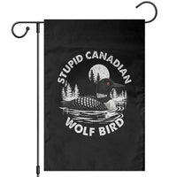 Stupid Canadian Wolf Bird Garden Flag Sarcastic LGBT Hockey Fan - Wonder Print Shop