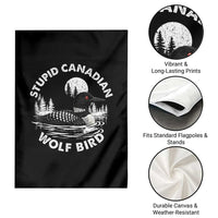Stupid Canadian Wolf Bird Garden Flag Sarcastic LGBT Hockey Fan - Wonder Print Shop
