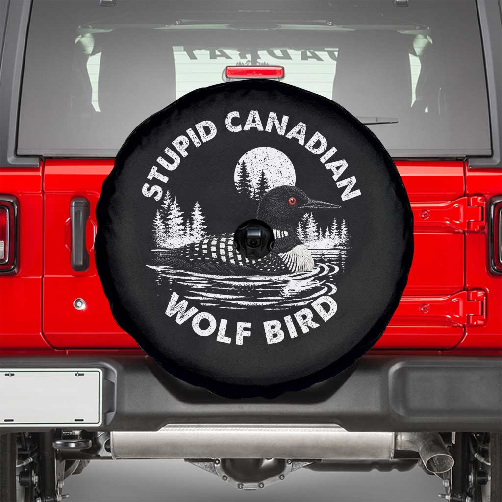 Stupid Canadian Wolf Bird Spare Tire Cover Sarcastic LGBT Hockey Fan - Wonder Print Shop