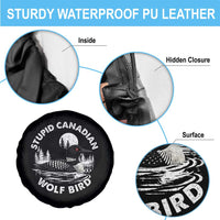Stupid Canadian Wolf Bird Spare Tire Cover Sarcastic LGBT Hockey Fan - Wonder Print Shop
