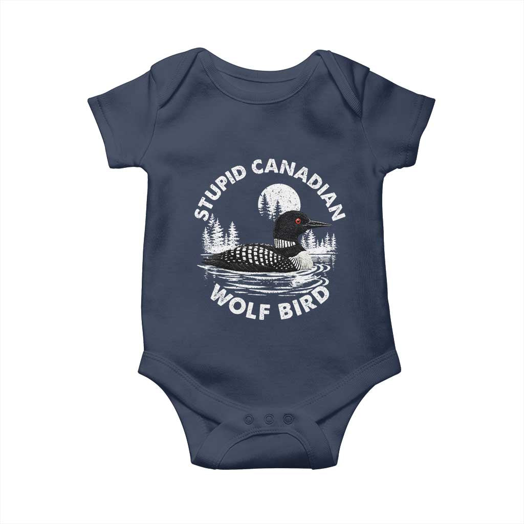 Stupid Canadian Wolf Bird Baby Onesie Sarcastic LGBT Hockey Fan - Wonder Print Shop