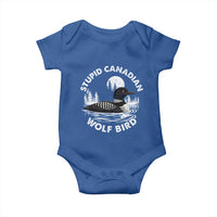 Stupid Canadian Wolf Bird Baby Onesie Sarcastic LGBT Hockey Fan - Wonder Print Shop