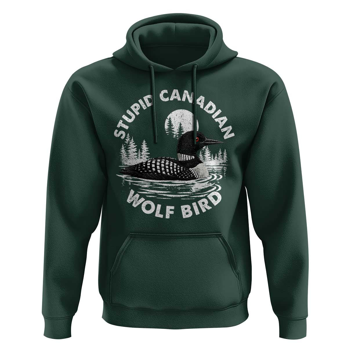 Stupid Canadian Wolf Bird Hoodie Sarcastic LGBT Hockey Fan - Wonder Print Shop