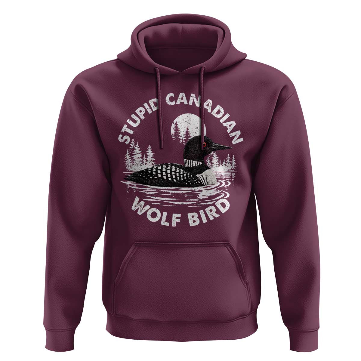 Stupid Canadian Wolf Bird Hoodie Sarcastic LGBT Hockey Fan - Wonder Print Shop