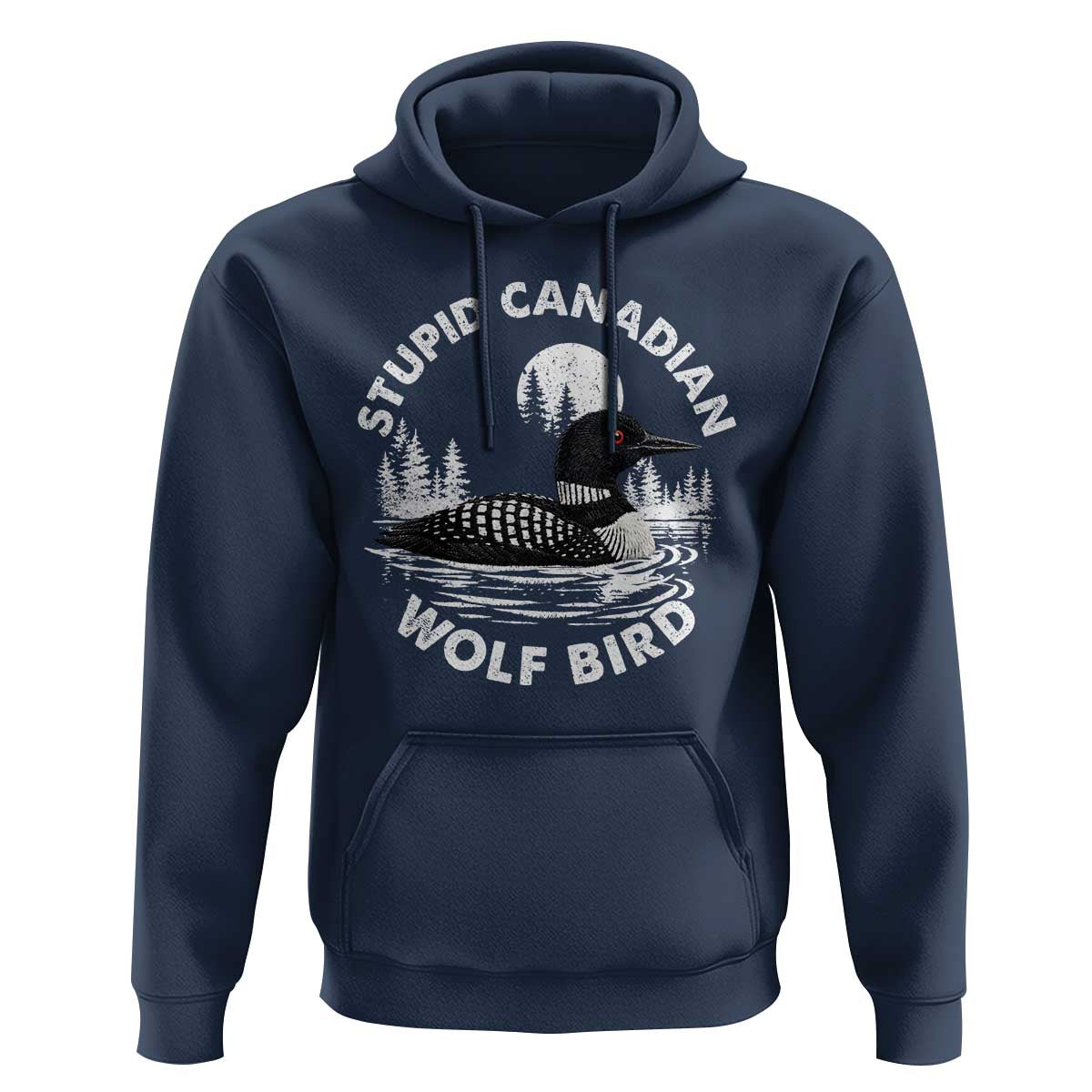 Stupid Canadian Wolf Bird Hoodie Sarcastic LGBT Hockey Fan - Wonder Print Shop