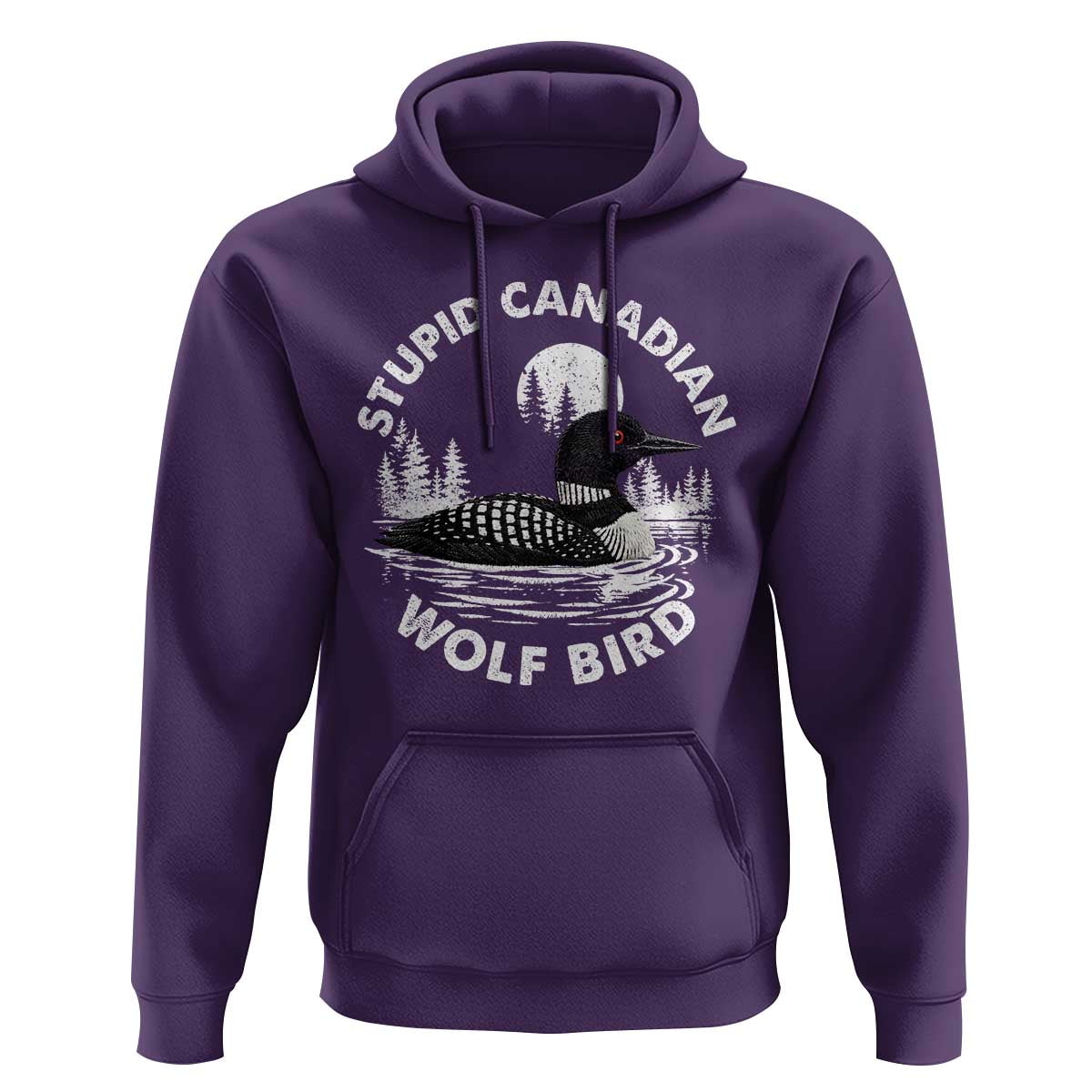 Stupid Canadian Wolf Bird Hoodie Sarcastic LGBT Hockey Fan - Wonder Print Shop