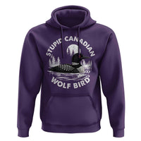 Stupid Canadian Wolf Bird Hoodie Sarcastic LGBT Hockey Fan - Wonder Print Shop