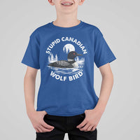 Stupid Canadian Wolf Bird T Shirt For Kid Sarcastic LGBT Hockey Fan - Wonder Print Shop