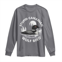 Stupid Canadian Wolf Bird Long Sleeve Shirt Sarcastic LGBT Hockey Fan - Wonder Print Shop