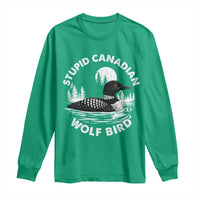 Stupid Canadian Wolf Bird Long Sleeve Shirt Sarcastic LGBT Hockey Fan - Wonder Print Shop