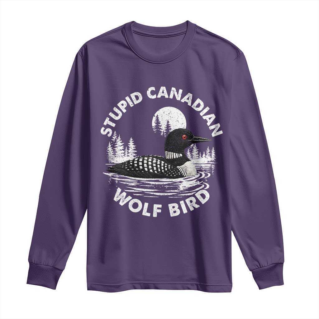 Stupid Canadian Wolf Bird Long Sleeve Shirt Sarcastic LGBT Hockey Fan - Wonder Print Shop