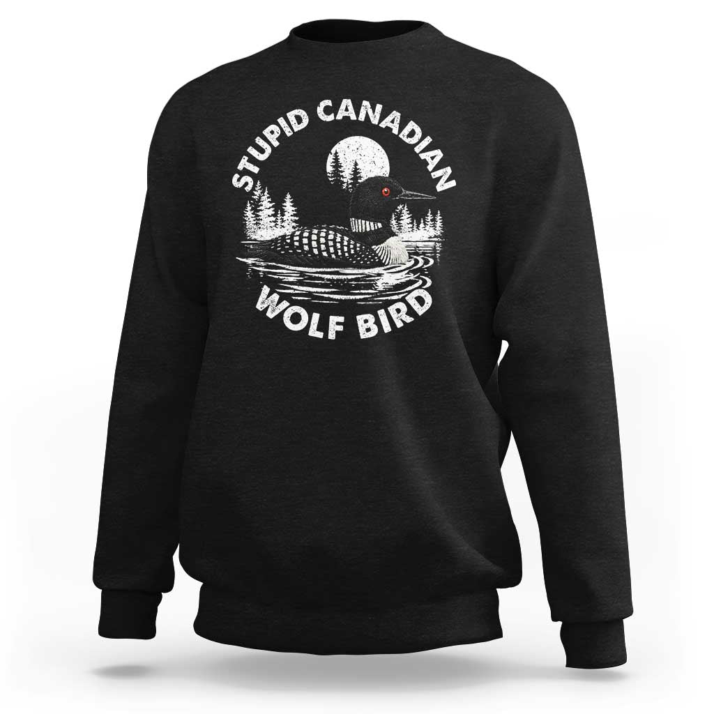 Stupid Canadian Wolf Bird Sweatshirt Sarcastic LGBT Hockey Fan - Wonder Print Shop