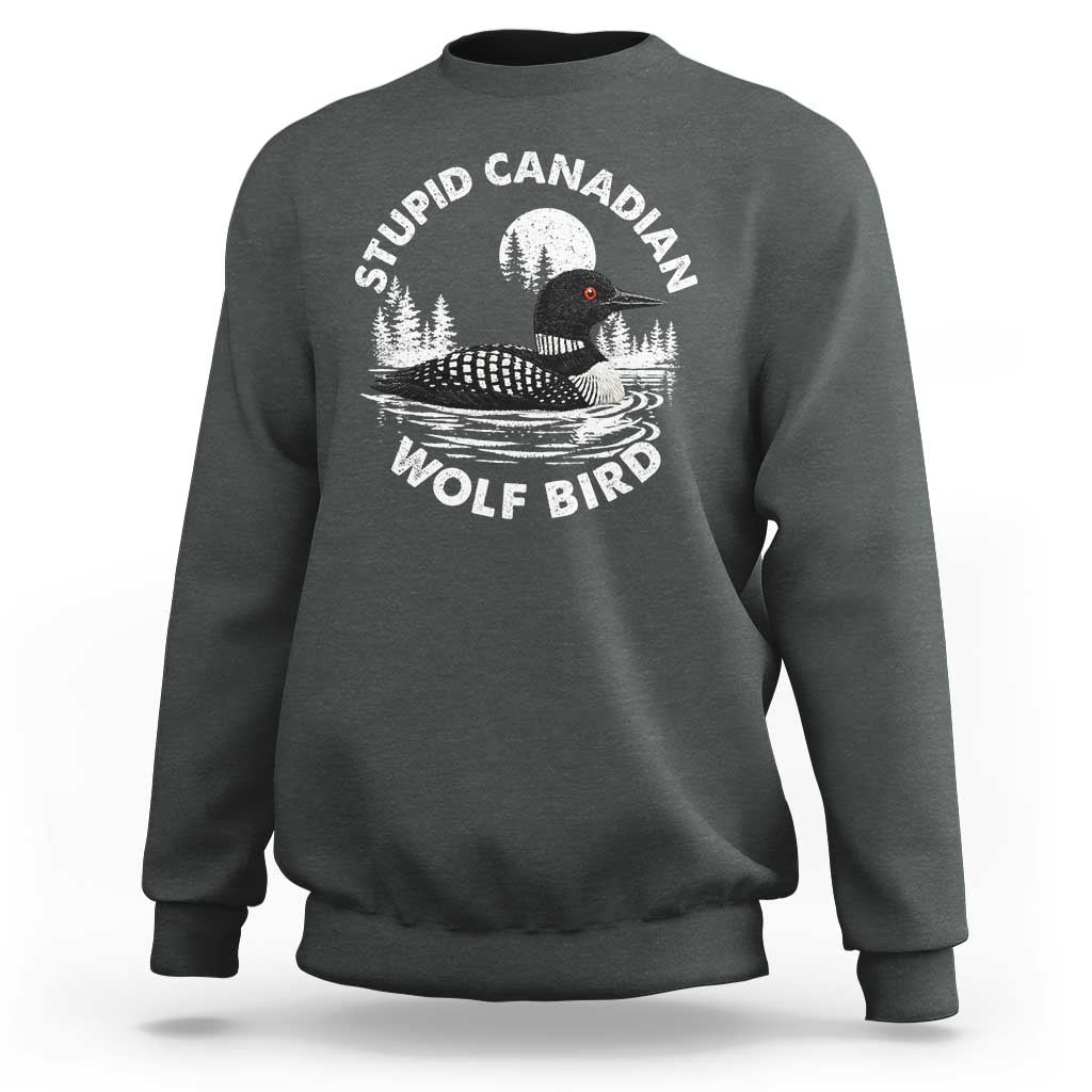 Stupid Canadian Wolf Bird Sweatshirt Sarcastic LGBT Hockey Fan - Wonder Print Shop