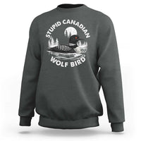 Stupid Canadian Wolf Bird Sweatshirt Sarcastic LGBT Hockey Fan - Wonder Print Shop