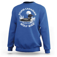 Stupid Canadian Wolf Bird Sweatshirt Sarcastic LGBT Hockey Fan - Wonder Print Shop