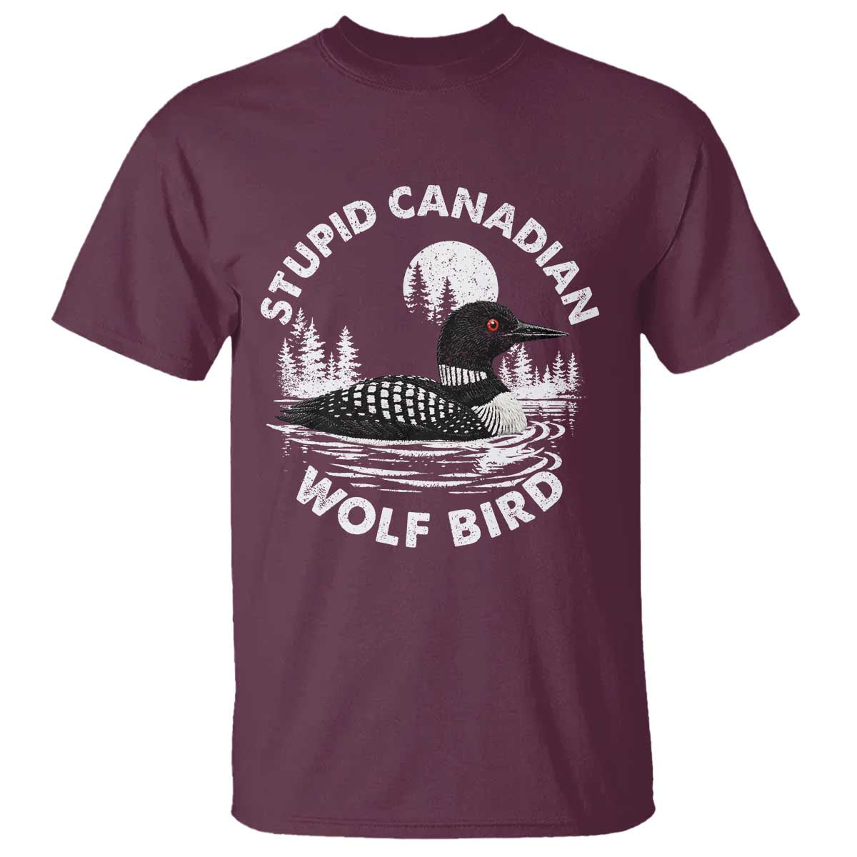 Stupid Canadian Wolf Bird T Shirt Sarcastic LGBT Hockey Fan - Wonder Print Shop
