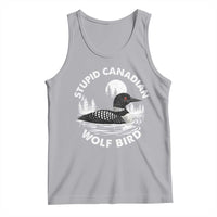 Stupid Canadian Wolf Bird Tank Top Sarcastic LGBT Hockey Fan - Wonder Print Shop