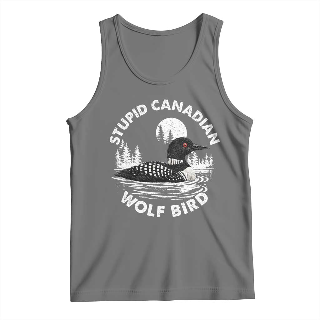 Stupid Canadian Wolf Bird Tank Top Sarcastic LGBT Hockey Fan - Wonder Print Shop