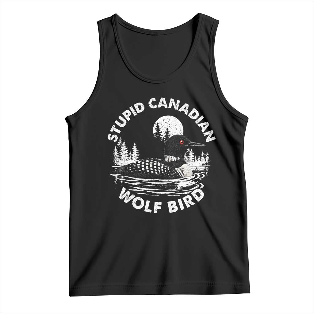 Stupid Canadian Wolf Bird Tank Top Sarcastic LGBT Hockey Fan - Wonder Print Shop