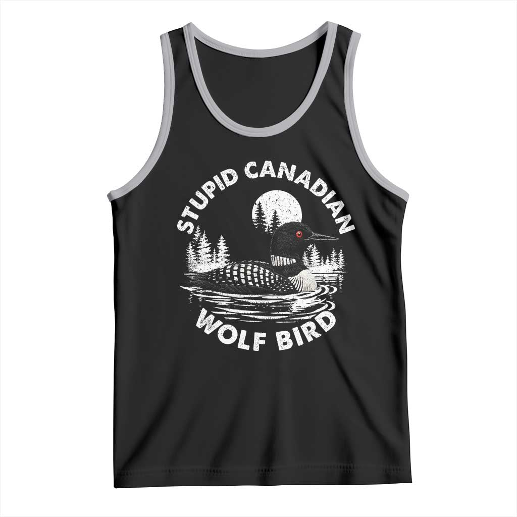 Stupid Canadian Wolf Bird Tank Top Sarcastic LGBT Hockey Fan - Wonder Print Shop