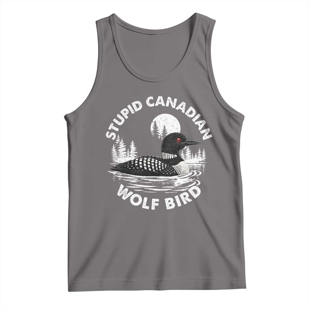 Stupid Canadian Wolf Bird Tank Top Sarcastic LGBT Hockey Fan - Wonder Print Shop