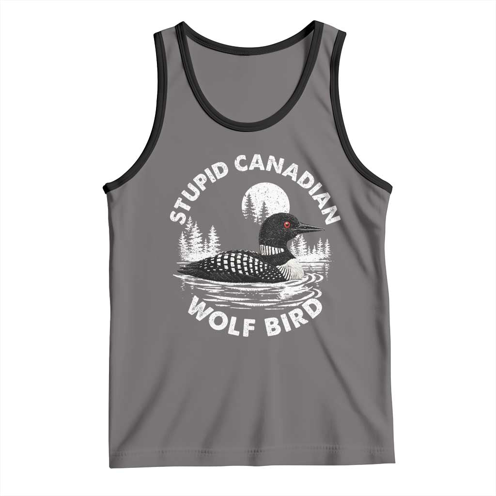 Stupid Canadian Wolf Bird Tank Top Sarcastic LGBT Hockey Fan - Wonder Print Shop
