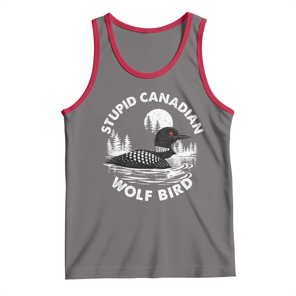 Stupid Canadian Wolf Bird Tank Top Sarcastic LGBT Hockey Fan - Wonder Print Shop