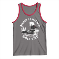 Stupid Canadian Wolf Bird Tank Top Sarcastic LGBT Hockey Fan - Wonder Print Shop