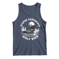 Stupid Canadian Wolf Bird Tank Top Sarcastic LGBT Hockey Fan - Wonder Print Shop
