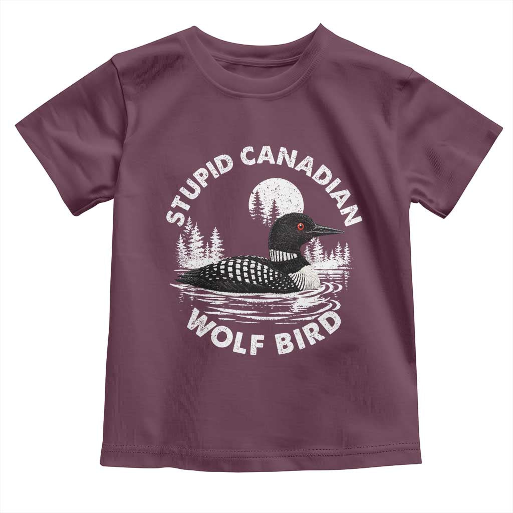 Stupid Canadian Wolf Bird Toddler T Shirt Sarcastic LGBT Hockey Fan - Wonder Print Shop